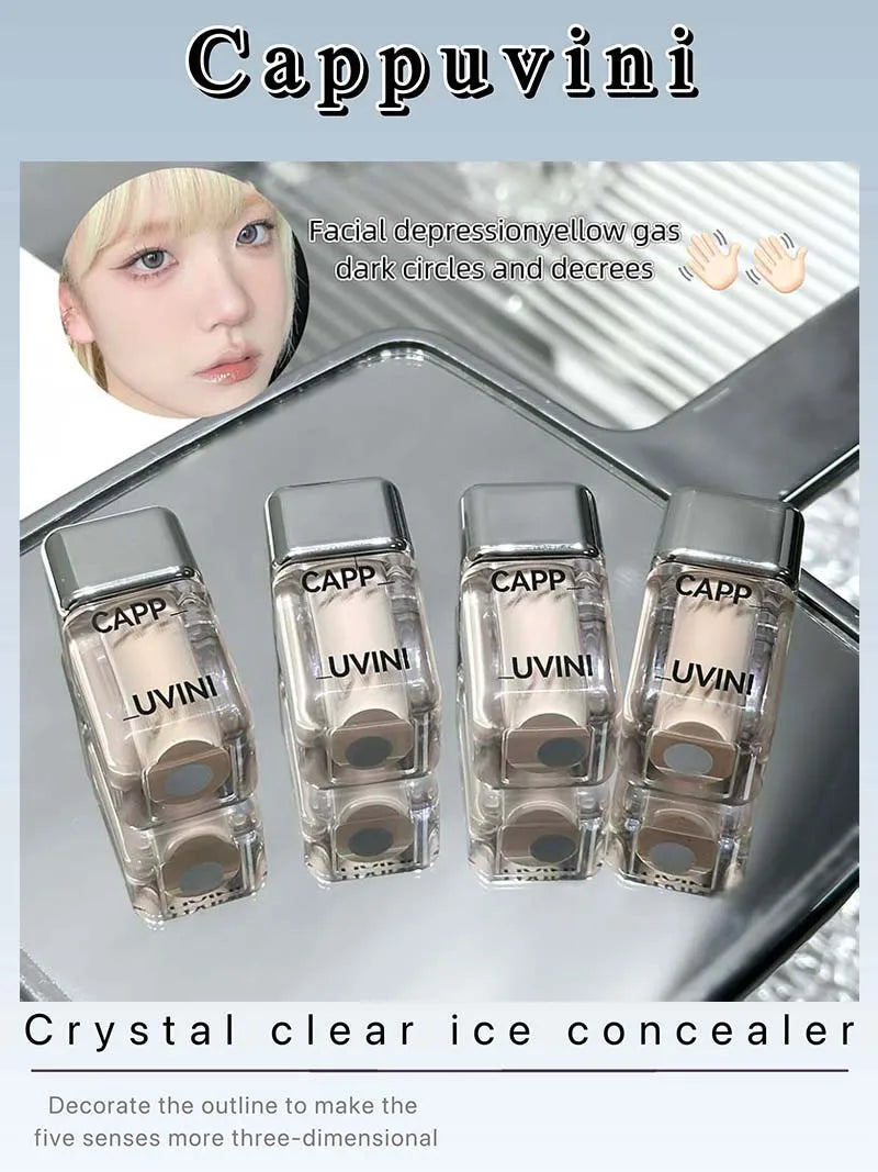 Cappuvini Crystal Ice Concealer Cream Covers Dark Circles And Acne Scars Brightens Skin Tone And Contours For Daily Makeup