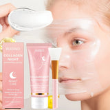 Collagen Overnight Wrapping Off Facial Mask Pack | with Hyaluronic Acid, Elasticity - Hydration Care, Sagging - Dullness - Hydrolyzed Collagen for Glowing Skin-Hydrating Face Mask - Deep Moisture for Dry Skin, Korean Skin Car