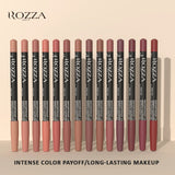 Rozza Waterproof Lip Liner Pencil Set, Weightless Precise Liner with Super Soft Blendable Texture Matte Soft
