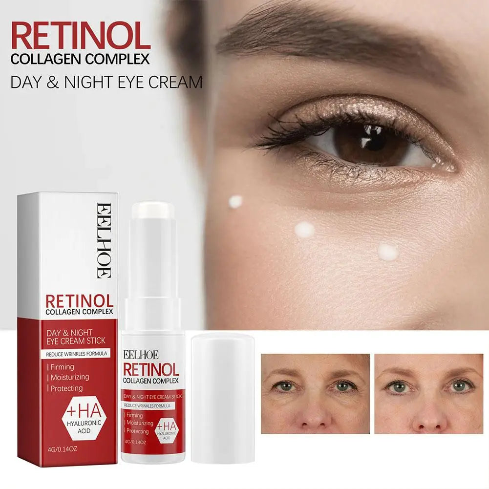 Retinol Eye Cream Stick Anti Aging Fade Dark Circles Under the Eyes Remove Eye Bags Moisturizing Firming Skin Eyes Care