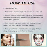 Elastic Face Lift Tape-Instantly Lifts Sagging Jowls,Neck Skin,and Double Chin for a Defined V Jawline-Reusable-0.98*196.85 inch