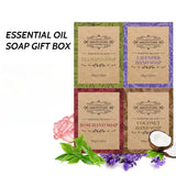 4pcs Plant Matte Pellet Soap Coconut Oil Lavender Rose Essential Oil Wash Face Wash Hand Soap Set Box Holiday Gift, Christmas