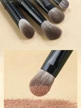 6Pcs Mini Travel Eyeshadow Makeup Brushes Set Portable Small Eye Shadow Blending Concealer Brush With Storage Case For Daily Makeup