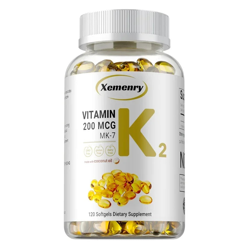 Vitamin K2 MK-7 Supplement - Supports Bone Density, Teeth, Skin, Heart Health and Immunity