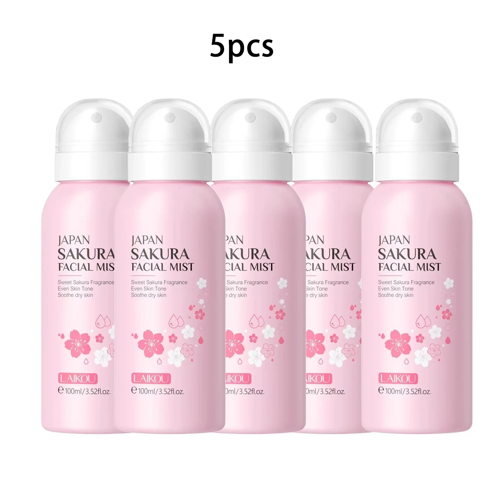 LAIKOU Sakura Facial Mist Brightening Spray Moisturizing Face Serum Brightening Toner Shrink Pores Oil Controlg Skincare 100ml