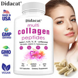 Multi-collagen Peptides - Anti-aging, Brightening Skin Tone, Firming Skin, Hair, Nail, Skin, and Joint Health Supplements