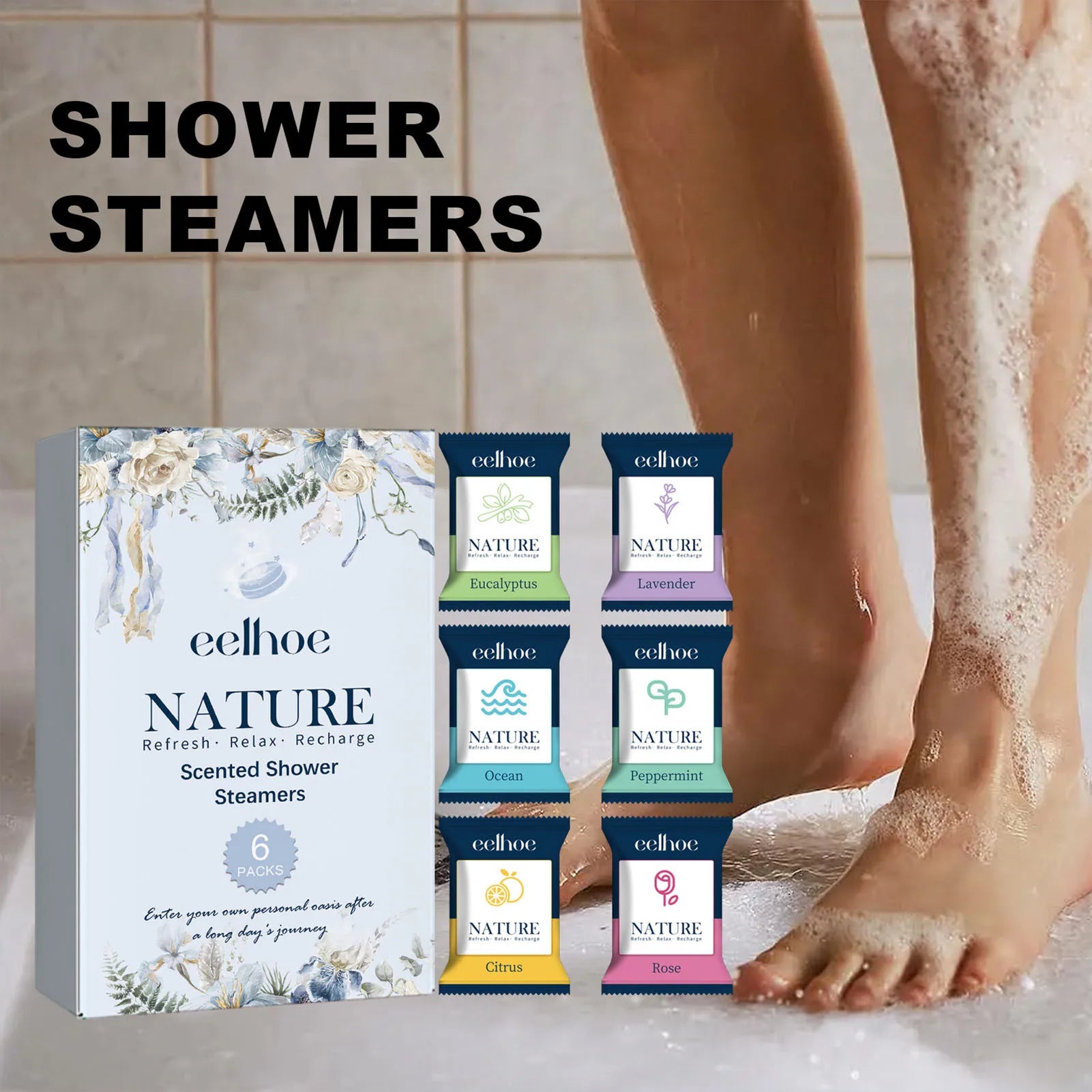 Aromatherapy Shower Steamers Long-lasting Fragrance Nighttime Shower Tablets Bath Bombs for Bathbombs Spa Relaxation Gifts