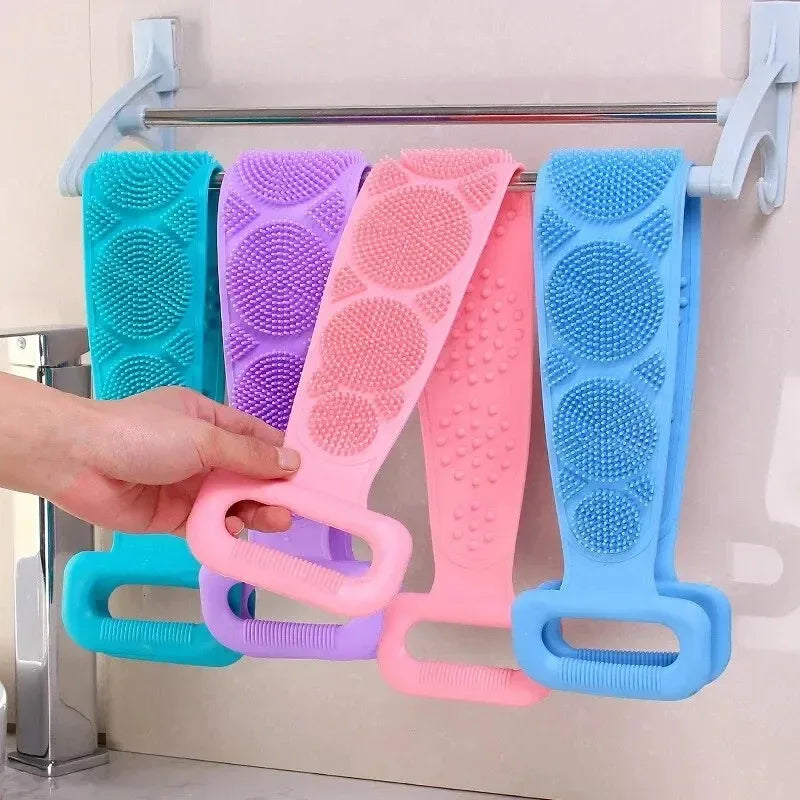 Bath Towels Scrubber Rubbing Back Peeling Massage Body Sponge Silicone Back Brushes Shower Belt Extended Skin Clean Brushes