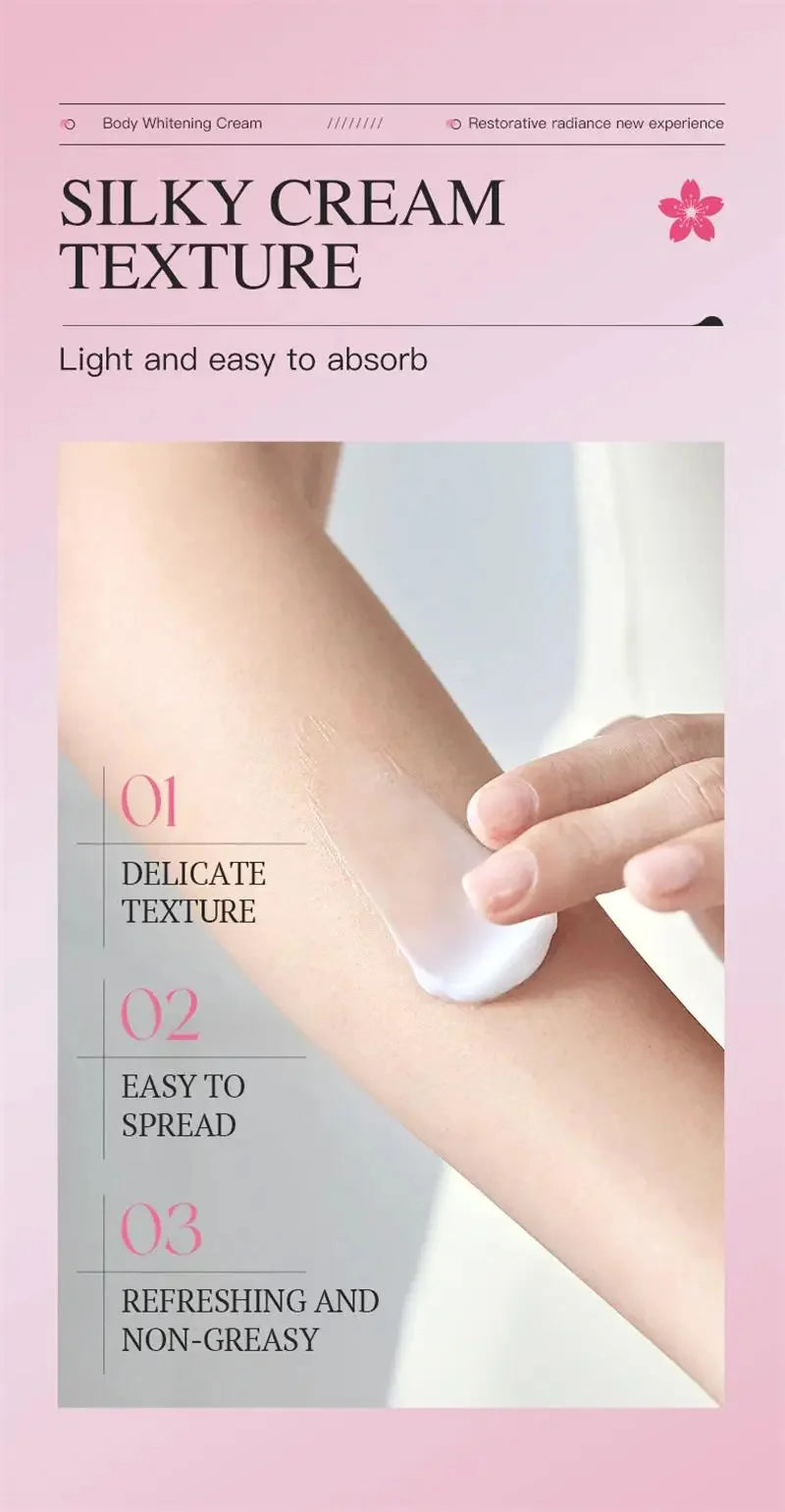 Body Whitening Bleach Cream Brighten Underarm Elbow Knees Joint Removal Intimate Parts Dark Spots Melanin Snow Bleach Cream