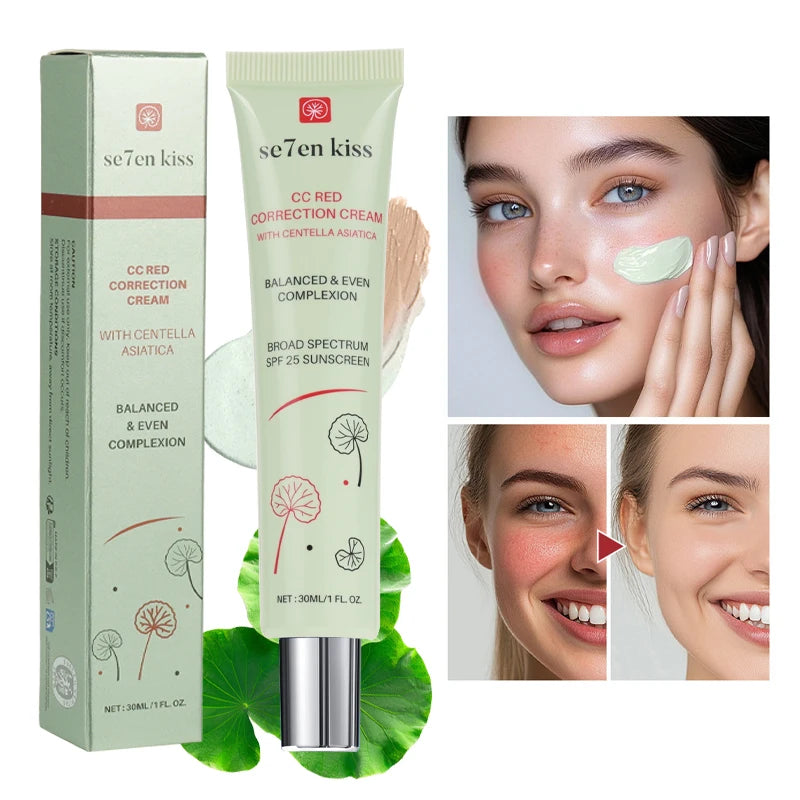 Centella Asiatica Brightening Concealer CC Cream Sunscreen Facial Pore Concealer Even Skin Tone Moisturizing Primer