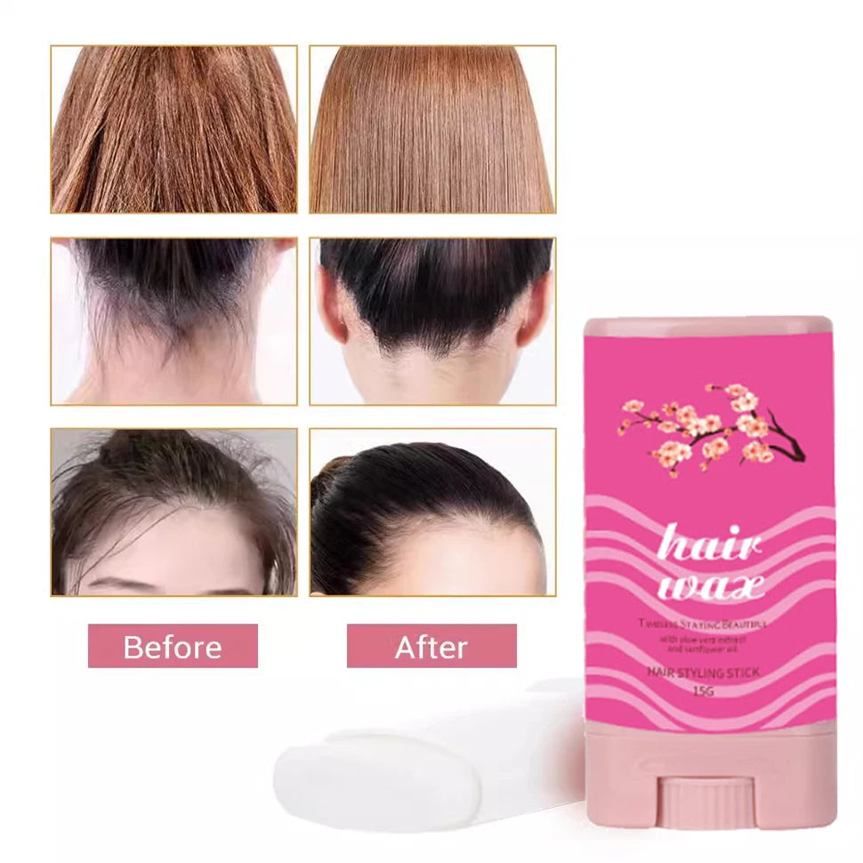Hair Wax Pomade Broken Frizz Fixed Fluffy Hair Styling Greasy Gel Long-Lasting Hair Styling Not Tool Stick Hairs Care Cream