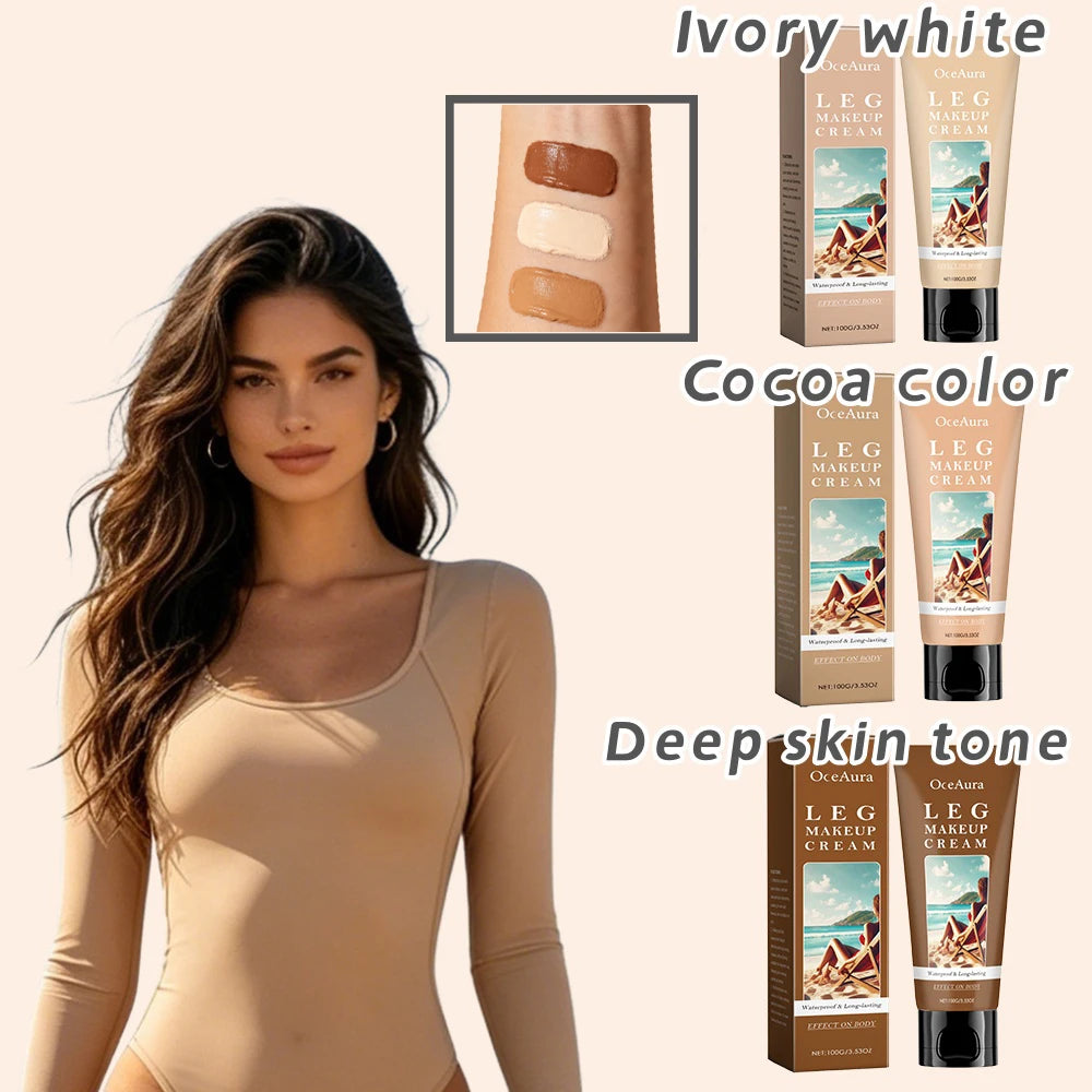 Instant Body Bronzer Foundation Makeup Cream Sun-Kissed Glow Bronzing Tint with Hyaluronic Acid Blurring Body Luminizer 100ml
