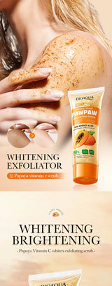 100g Papaya Vitamin C Exfoliating Scrub Cream, Hypoallergenic, Moisturizing, Exfoliation, Scented with Papaya, Deep Cleansing