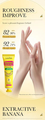 3/5Pcs Sadoer Banana Hand Cream Anti-Drying Crack Moisturizing Brightening Repairing Hand Creams for Hands Skin Care