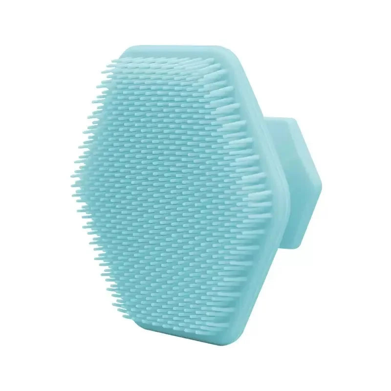 Exfoliating Silicone Brush Cleanser No Slip Handle Body Scrubber Cleans and Massages Skin Bathroom Accessories Bath Brush