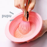 Silicone Makeup Brush Cleaner Bowl Foldable Clean Mat Cosmetic Foundation Eyeshadow Powder Brushes Cleaner Tools Makeup Supplies