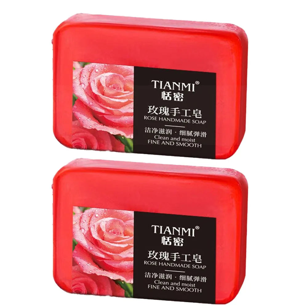 Rose essential oil soap deeply cleanses your face and body, leaving a long-lasting fragrance while moisturizing and hydrating