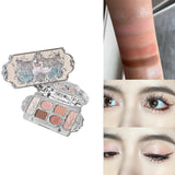 Flower Knows Swan Ballet 6 Color Eyeshadow Palette Matte Shimmer Pearl Glitter Waterproof Highly Pigmented Long Lasting Makeup