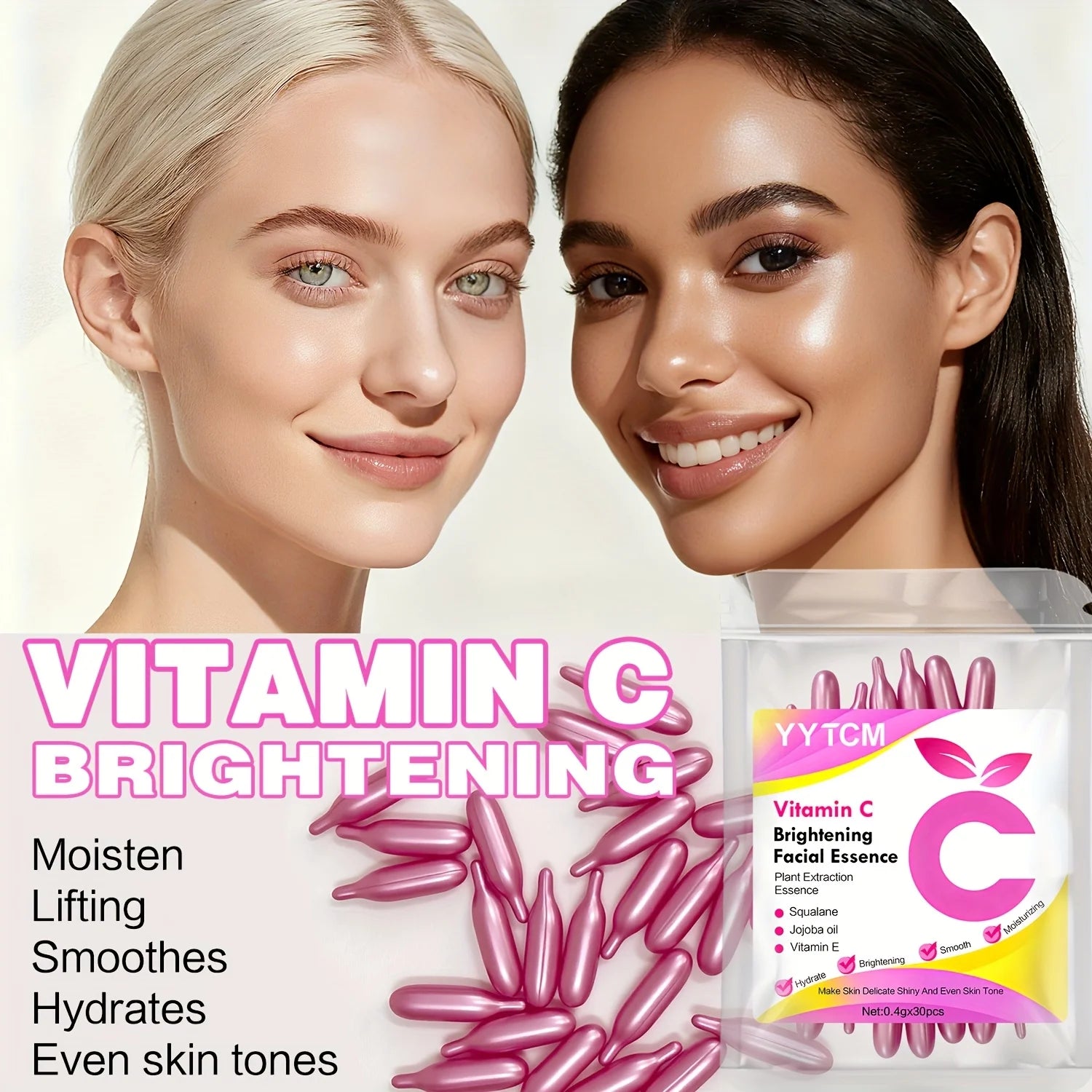 Vitamin C Brightening Serum Capsules – Hydrating Facial Serum