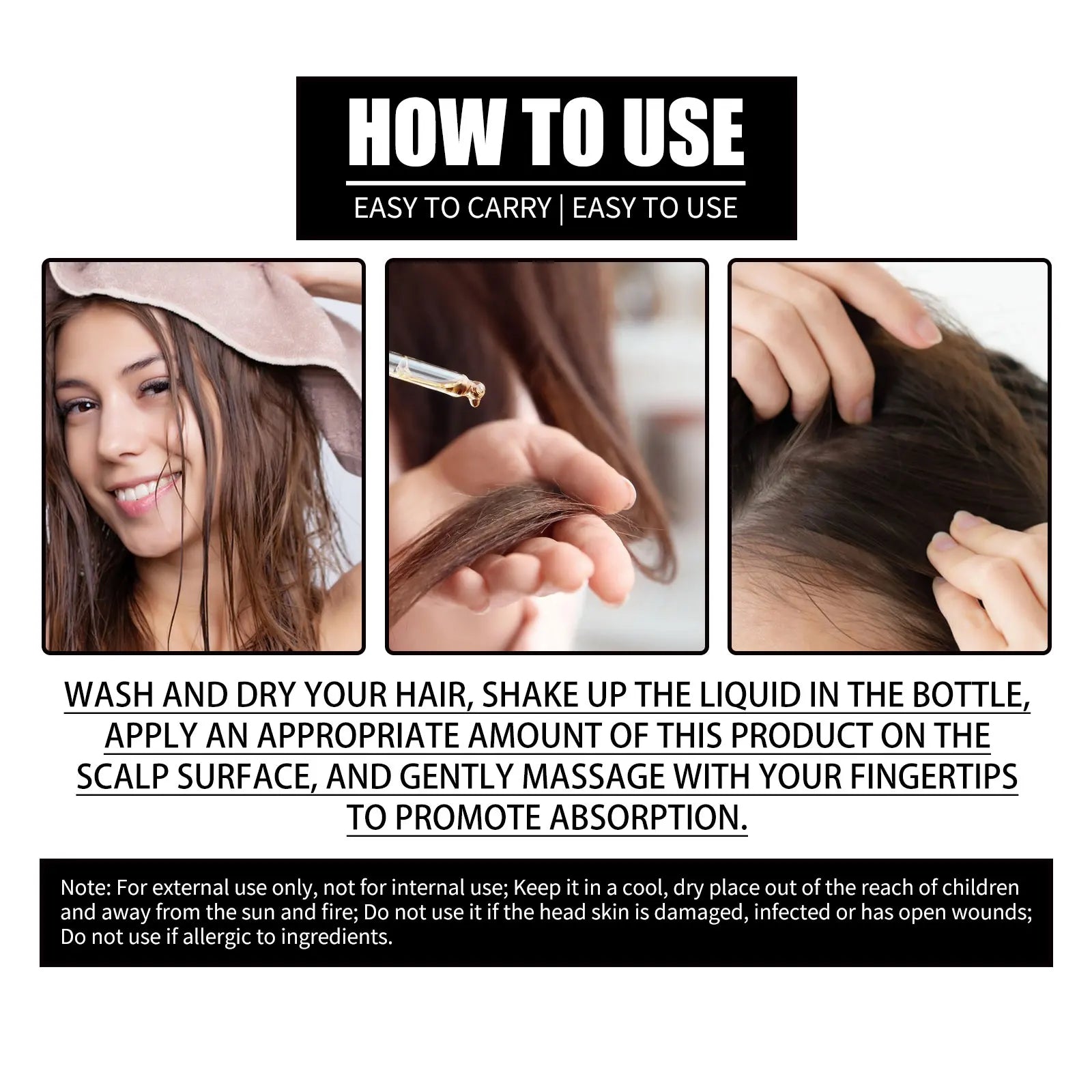 Biotin Hair Oil Collagen Scalp Serum Strengthening Treatment Natural Rosemary Ginseng Extract Thicker Volume Care For All Types