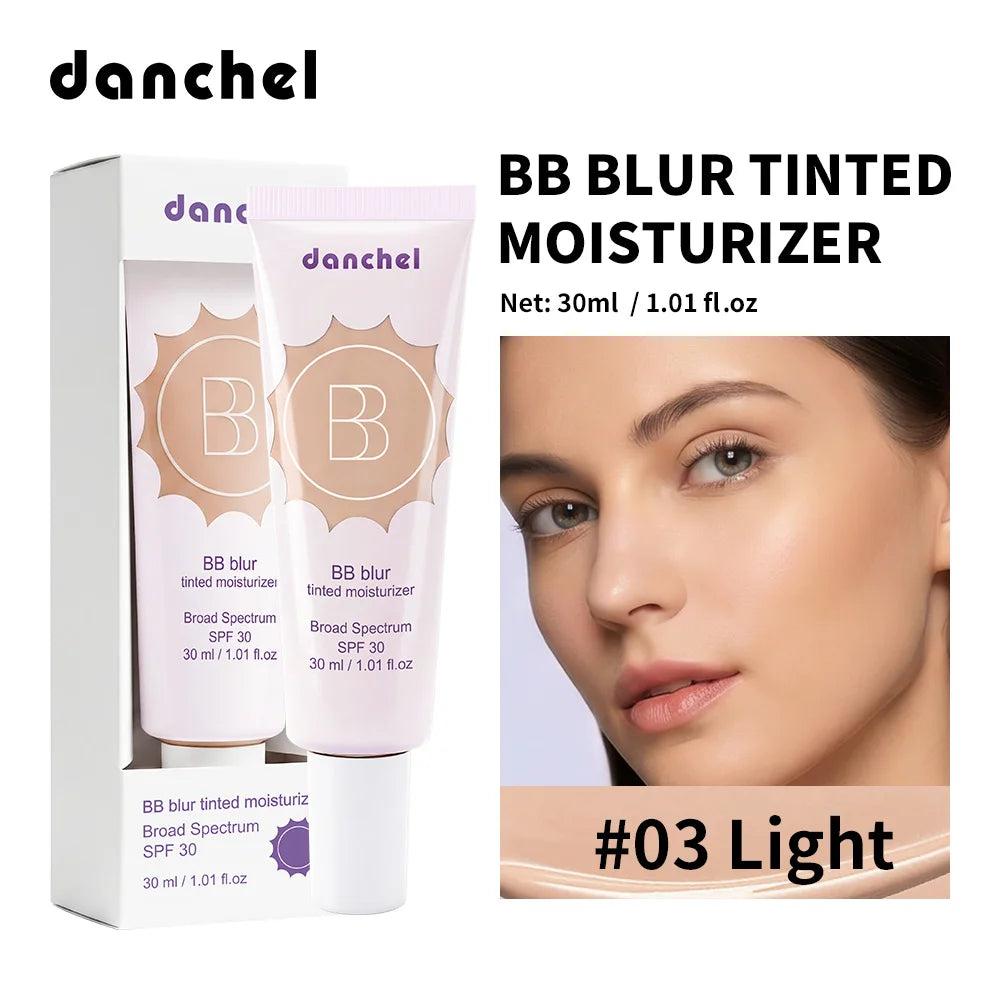 SPF30 BB Blur Tinted Moisturizer Medium Coverage Even Skin Tone Lightweight Sun Protection Face Makeup