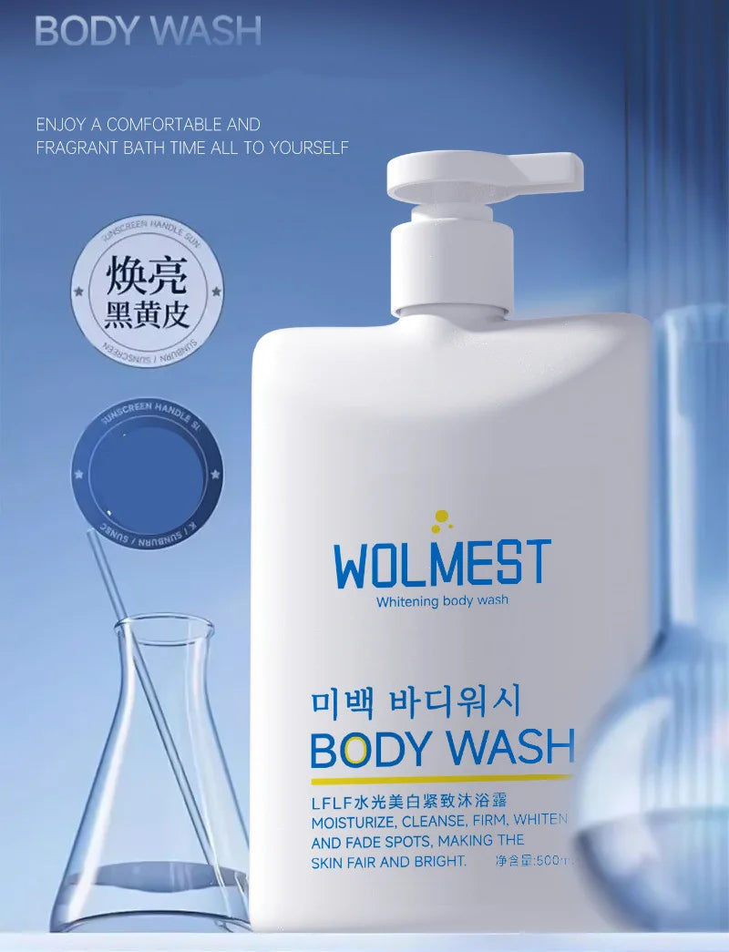 500ml Korean Whitening Body Wash Glow Recharge illuminates & Exfoliates skin with brightening