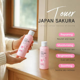 100ML Sakura Face Toner Brightening Hydrating Moisturizing Oil Control Deep Hydration Moisturizer Feels Light Serum Skin Care