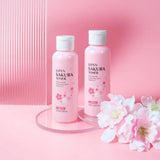 100ML Sakura Face Toner Brightening Hydrating Moisturizing Oil Control Deep Hydration Moisturizer Feels Light Serum Skin Care