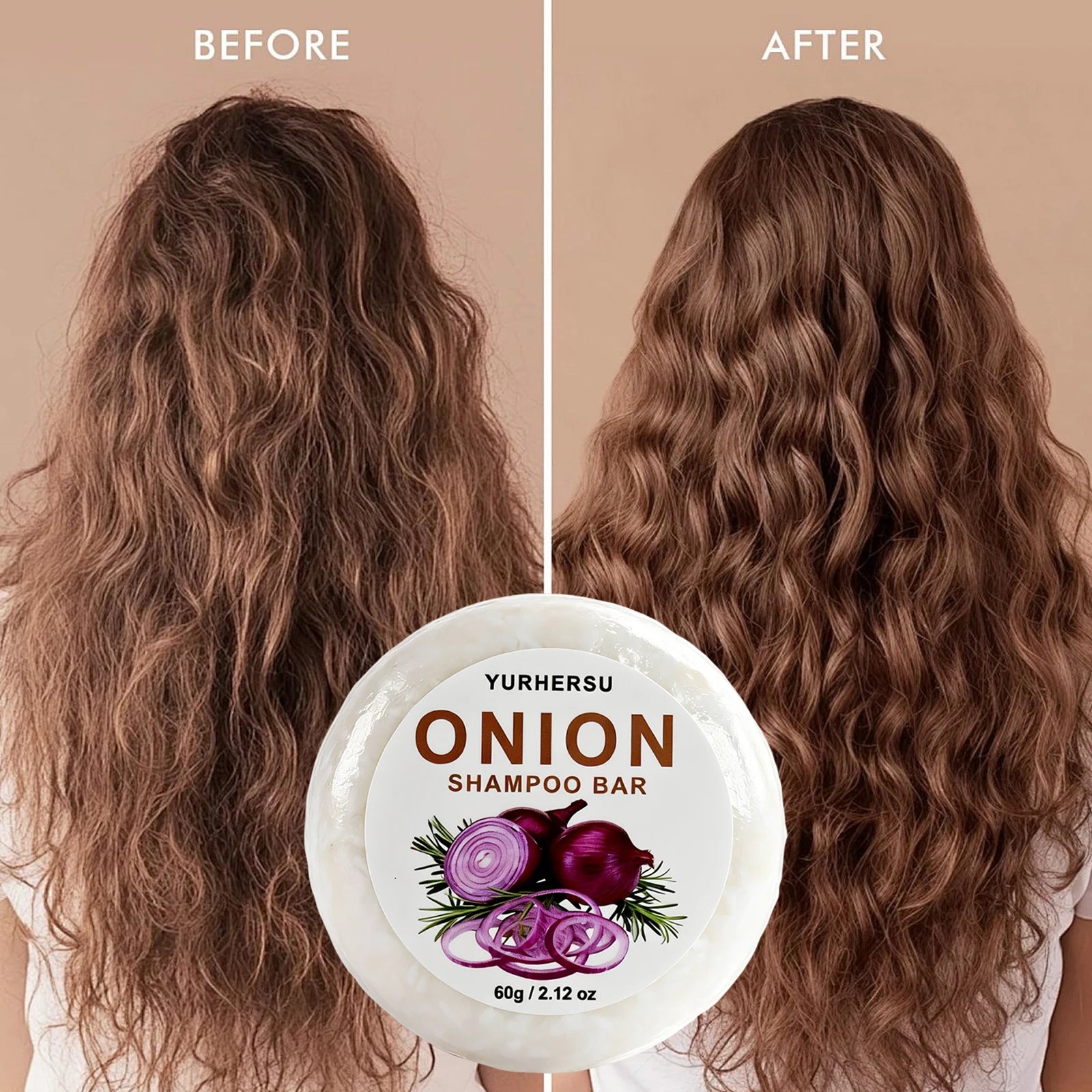 Vegan Onion Shampoo Bar Natural Hair Care Anti Dandruff Oil Control Repair Split Ends Dry Frizz Nourish Scalp Solid Shampoo Soap