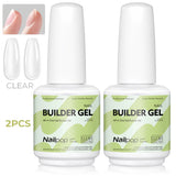 Nailpop 7 IN 1 Nail Glue Gel 15ml Gellack UV Nails Builder Gel Apex & Extension Soak off Base Gel Top Coat  HEMA FREE