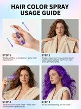 Hair Color Spray Long Lasting Hair Dye Spray Instant Hair Salon Multi Color Hair Colour Cream for Festive Party Socccer Fan Gift