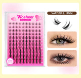 WOSHEER Eyelash Clusters Kit Thick Individual Lashes Lash Bond And Seal And Remover Faux Mink Lashes Eyelash Extension DIY