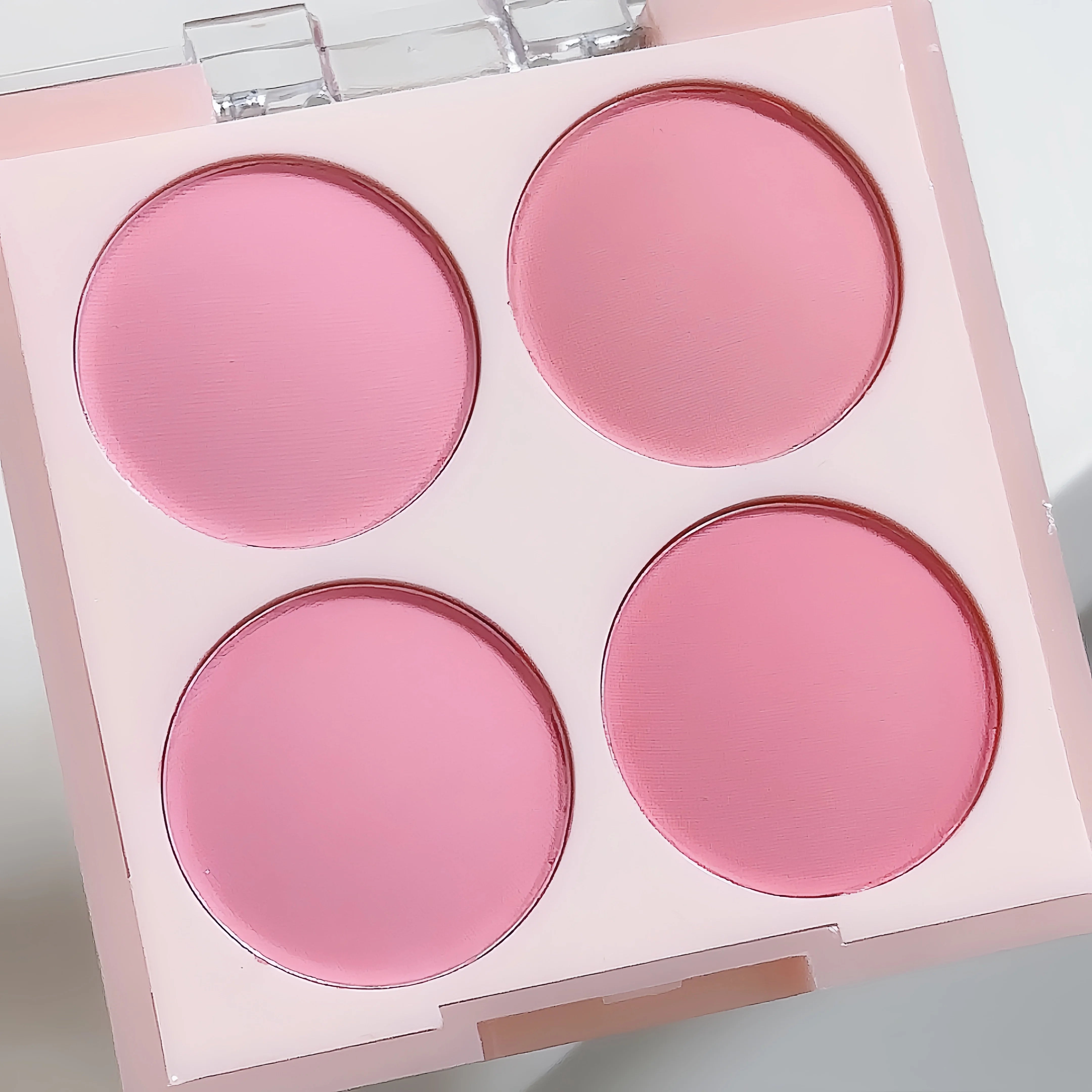 4 Colors Matte Blush Powder Set - Sweet Warm Tone Face Makeup Cheek Brightener Cosmetic Illuminator for Enhanced Facial Beauty
