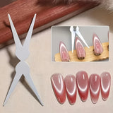 4Pcs Strong Magnetic Stick Cat Eye Set Magnet Double Headed Nail Art Cylindrical Ball Heart-shaped Hollow Cat Eye Magnet Tools