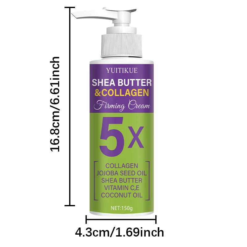 YUITIKUE 5X Shea Butter Firming Cream 150g - For Multi-Body Sculpting, Tightens, Moisturizes & Glows, Workout Enhancer