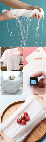10pcs Disposable Travel Towels Compressed Facial Wipe Portable Trip Essential Quick-Drying Towel Household Washable Wipes