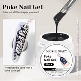 NICOLE DIARY White Non Stick Hand Extension Gel Nail Polish For 3D Shaping Carving Flower DIY Nail Art Extension Acrylic