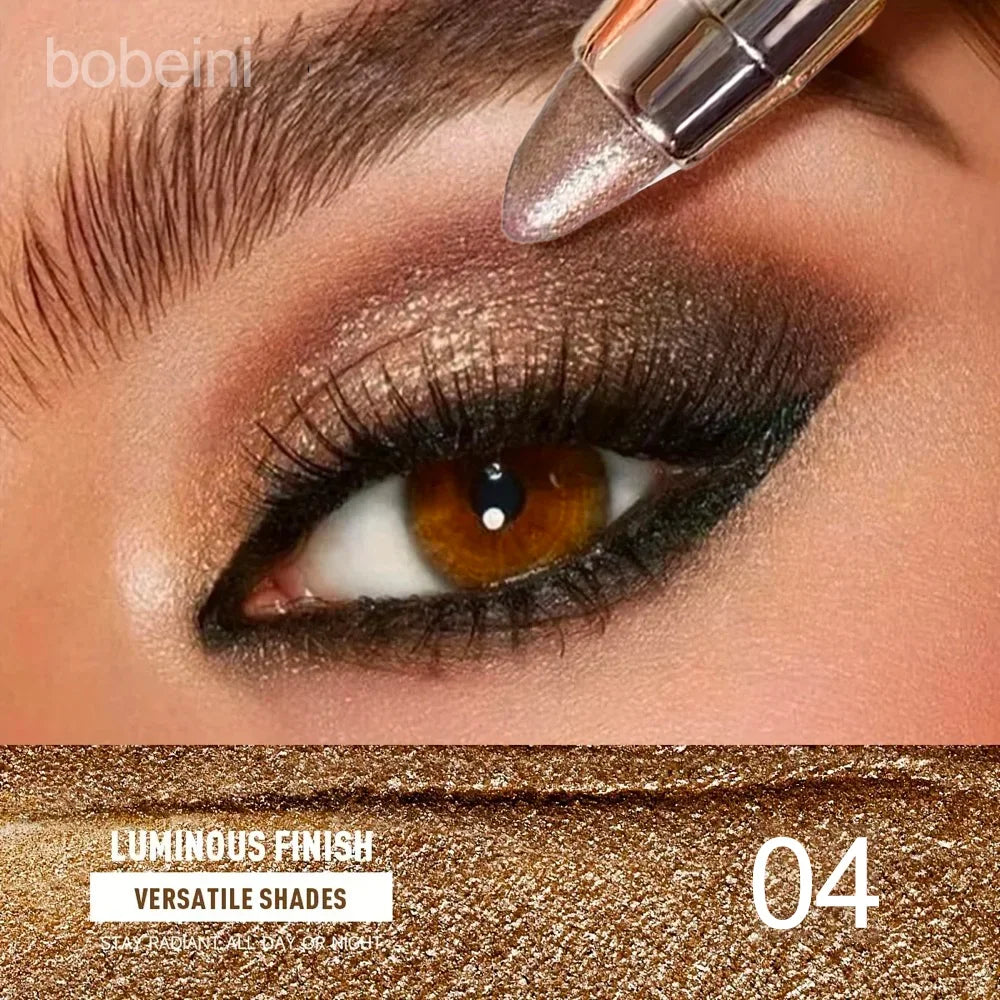 6 Colors Double-Ended Eyeshadow Stick – Waterproof, Long-Lasting, Matte & Glitter, Contour, Highlight, Certified, Unisex
