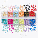 12Grid/Box Mixed Resin Bowknot Nail Charms 3D Colorful Bow Kawaii Rhinestone Nail Art Decorations DIY Manicure Parts Pen Tweezer