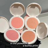 Monochrome Blush Palette Matte Peach Rouge Cute Bunny Rose Red Cheek Tint Blusher Powder Natural Face Contouring Shadow Makeup