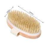 Skin Body Brush Natural Pig Bristles Dry Skin Exfoliating Body Massage Cleaning SPA Tool For Cellulite Lymphatic Drainag
