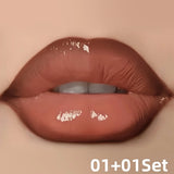 Hydrating Lip Gloss + Lip Liner Kit, 3D Precision Lip Contour, Plump Look, High Shine, Smudge-Resistant Wear