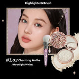 The Flower Knows Little Angel Collection Relief Highlight Face Powder Iluminador Makeup Contour Highlighter Palette 8g/0.3Fl.oz