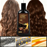 Water Ice Levin 3-in-1 Chestnut Brown Hair Dye Shampoo with Ginger & Ginseng for Instant Gray Coverage & Long-Lasting Color