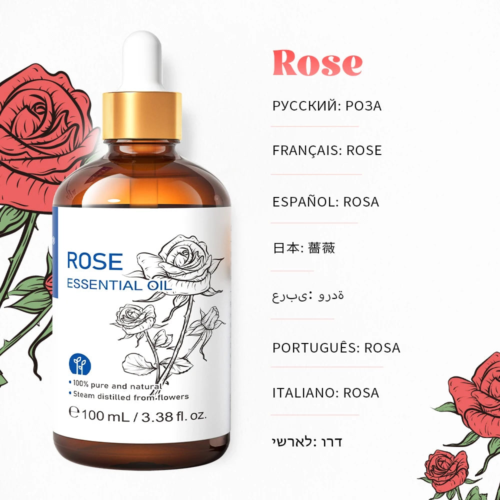 HIQILI 100ML Tea Tree Essential Oils for Hair Care & Increase Hair Shine Diffuser Humidifier Massage Candles Making Soap