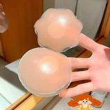 2/10pcs Invisible Nipple Cover Stickers Self-adhesive Chest Breast Petals Silicone Lift Up Paddings Reusable Women's Patch Bra