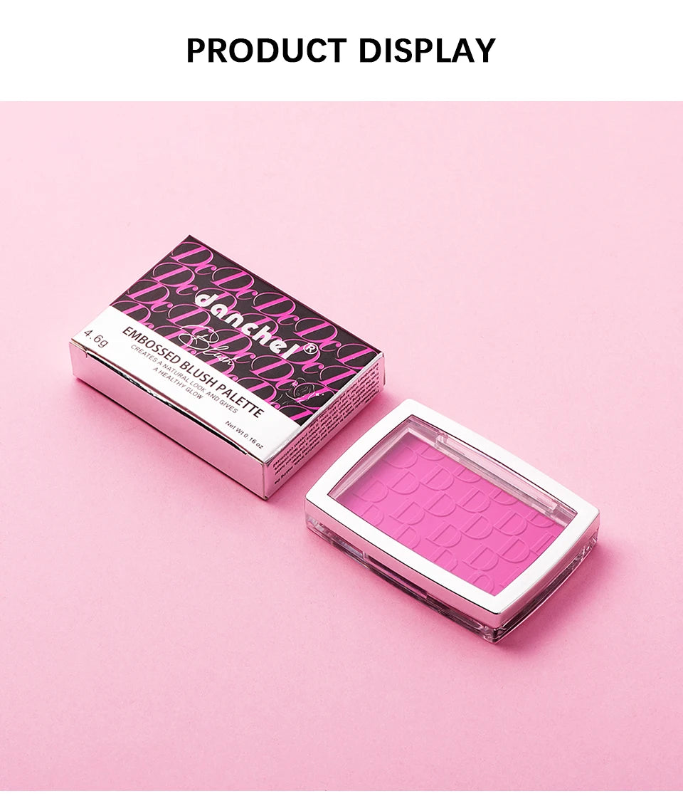 Hot Matte Embossed Blush Palette Rosy Blusher Facial Blush Powder High Pigmented Pink Coral Rouged For Cheeks Smooth Cosmetics