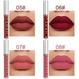 4pcs/10pcs/set Nude Lip Gloss Matte Velvet Lipstick Waterproof Long-lasting  Liquid Lipstick Women Moist Lip Tint