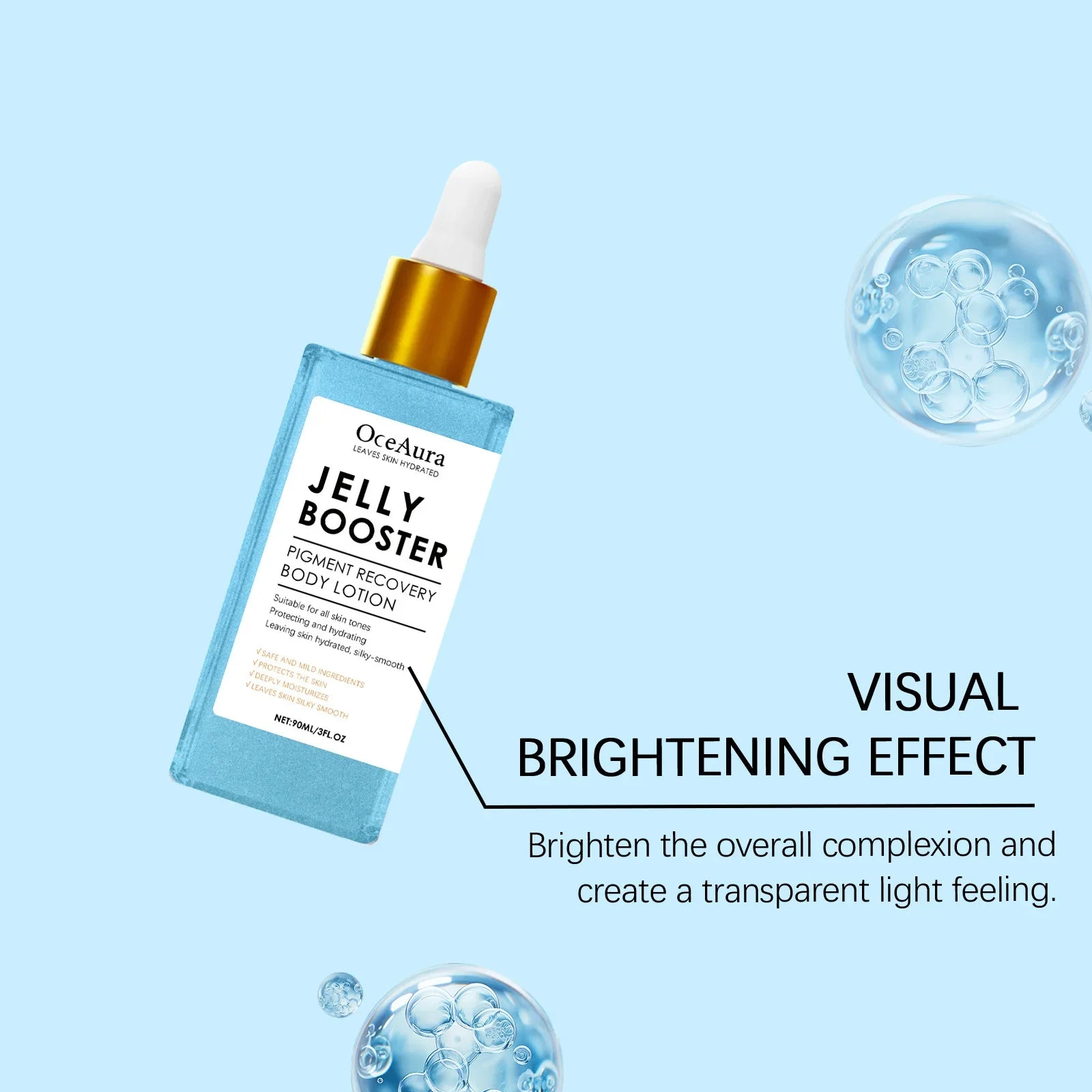 Jelly Booster Pigment Booster Recovery Body Lotion,Nicotinamide Visual Brightening Serum,Hydration Moisturizing,Fade Dark Spots