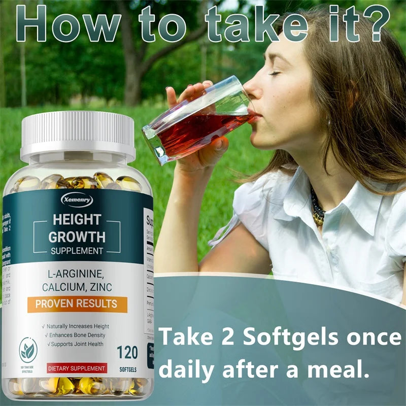 Height Growth Supplements - Bone Strengthening and Growth Promotion for Children, Teens and Adults